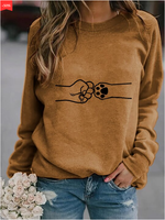 Women's Fist and Dog's Paw Print Cozy Sweatshirt