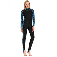 Couple jumpsuit jellyfish jacket sunscreen wetsuit long sleeves with hat snorkeling swimsuit