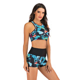 Sports vest split boxer bikini suit