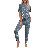 Women's home wear one piece  tie dye printing one-piece pajamas