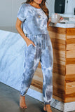 Women's home wear one piece  tie dye printing one-piece pajamas