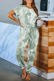 Women's home wear one piece  tie dye printing one-piece pajamas