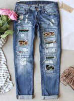 Women's Jeans Low Waist Slim Tribal Ankle-length Daily Casual Jeans