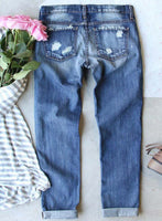 Women's Jeans Low Waist Slim Tribal Ankle-length Daily Casual Jeans