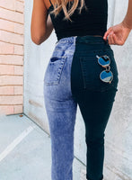 Showstopper Color Block Denim Jeans