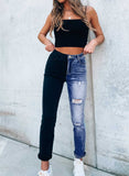 Showstopper Color Block Denim Jeans