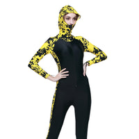 Couple jumpsuit jellyfish jacket sunscreen wetsuit long sleeves with hat snorkeling swimsuit