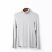 Women's Long Sleeve T-shirt  Solid High Neck Modal Undercoat Top sweater