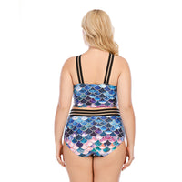 Split increase fat woman swimsuit big cup bikini Oni flower