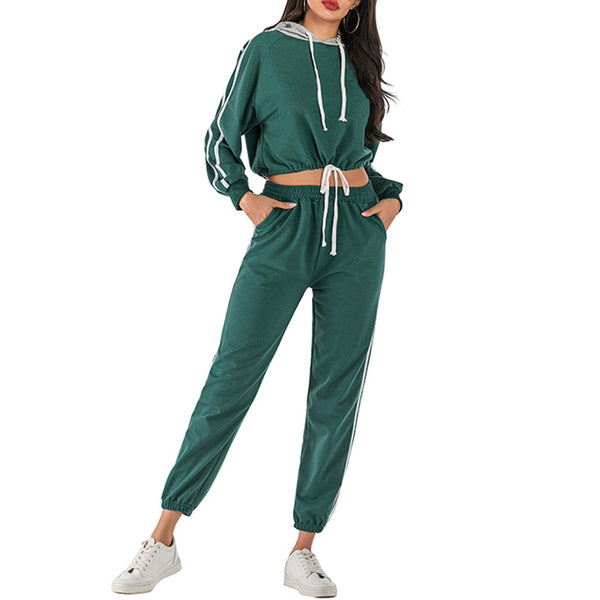 women's two-piece hooded sports suit
