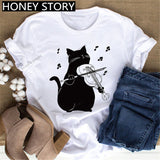 Cat and Dog Paw Print T-shirt short sleeve