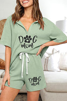 women's dog mom print two-piece set